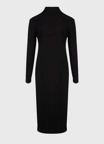 Черное повседневный платье-свитер No Brand однотонное