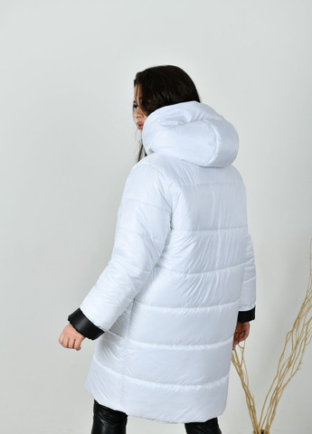 Белая зимняя зимняя длинная куртка No Brand