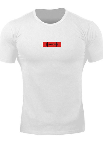 Белая укороченная футболка BUTZ