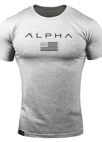 Серая американская футболка Alpha