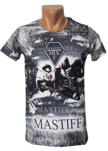 Серая мужская обтягивающая футболка MASTIFF