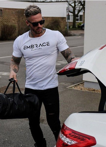 Белая мужская футболка Flyfirefly