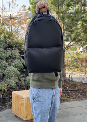 Базовый рюкзак из экокожи черного цвета с отделением под ноутбук ToBeYou premium (268223993)