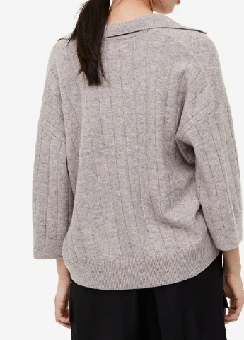 Сіро-коричневий демісезонний светр H&M