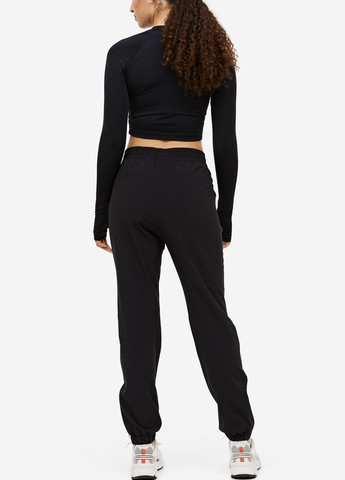 Черные спортивные демисезонные брюки H&M