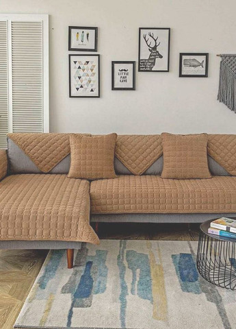 Накидка на диван или кресло 210х70 см Светло-коричневый No Brand (268224395)