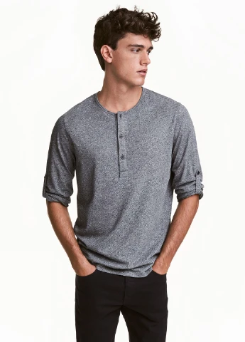 Лонгслів H&M сірий кежуали