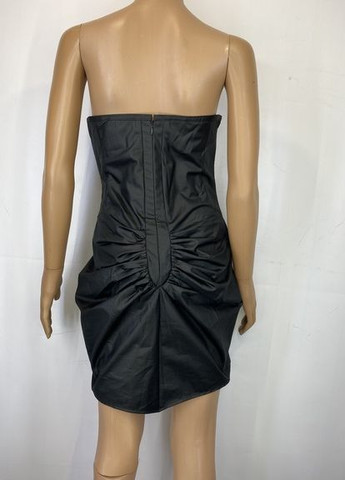 Черное откровенный платье с корсетом No Brand однотонное
