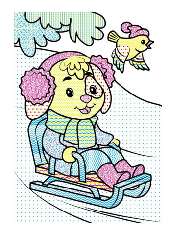 Водные раскраски. Котенок в зимней сказке Пегас (268048475)