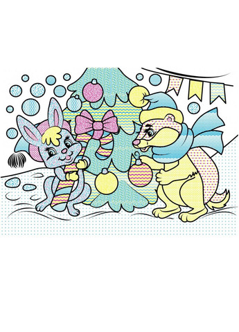 Водні розмальовки. Єнот у зимовій казці Пегас (268048479)