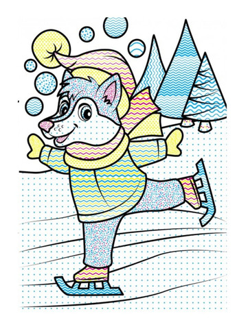 Водні розмальовки. Ведмежа у зимовій казці Пегас (268048480)