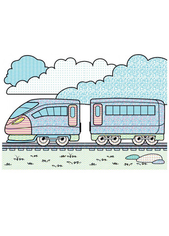 Водные раскраски. Паровоз Пегас (268048432)