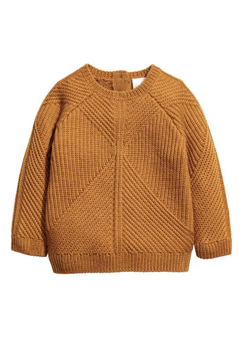 Светло-коричневый зимний свитер шерстяной H&M