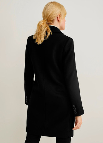 Черное демисезонное Пальто из шерсти C&A