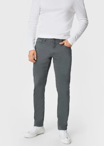 Серые демисезонные джинсы slim C&A