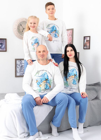 Белая зимняя пижама детская "family look" Носи своє