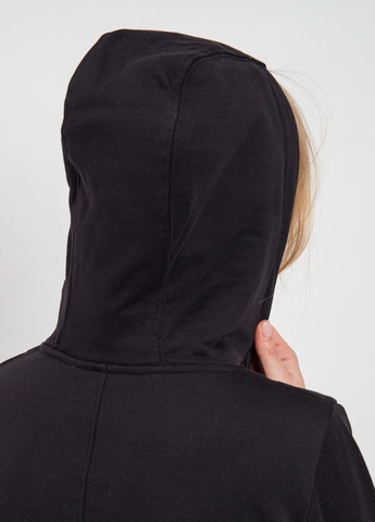 Черное кэжуал черное утепленное платье-худи с вышитым лого Supreme Grip однотонное
