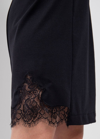 Черное кэжуал черное платье с гипюром Daniela Fargion однотонное