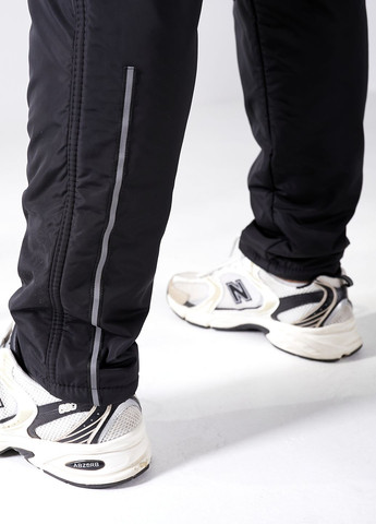 Черные спортивные зимние прямые брюки Tailer
