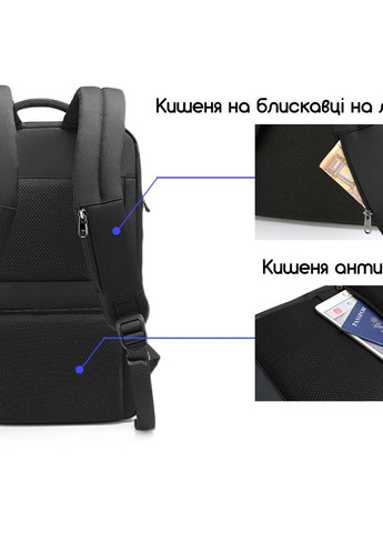 Рюкзак городской T-B3983 для ноутбука 15.6" объем 21л. Черный (TGN-T-B3983-2650) Tigernu (268218546)