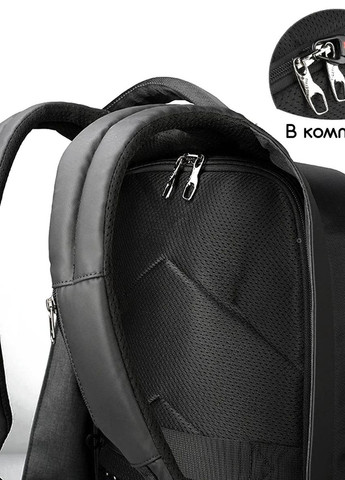 Рюкзак міський антивор T-B3599 для ноутбука 15.6" з USB-об'єм 21 л. Темно-сірій (TGN-T-B3599-1850) Tigernu (268218471)