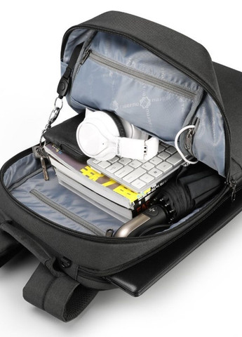 Рюкзак городской T-B3621B для ноутбука 15.6" с USB объем 21л. Черный (кодовый замок в подарок) (TGN-T-B3621B-1839) Tigernu (268218577)