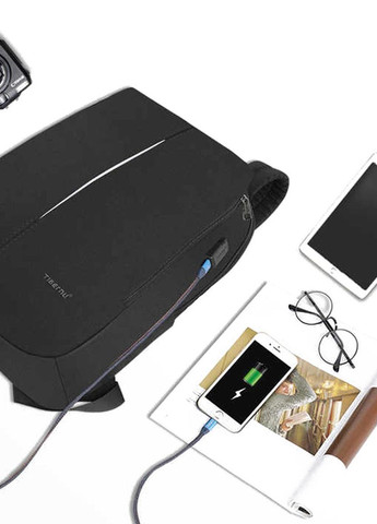 Рюкзак міський T-B3892 для ноутбука 15.6" з USB об'єм 20л. Чорний (TGN-T-B3892-2638) Tigernu (268218562)