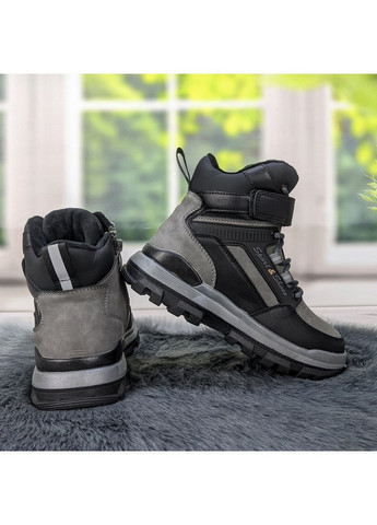 Серые повседневные осенние ботинки детские зимные для мальчика Jong Golf