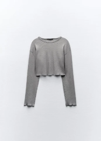 Сірий демісезонний светр Zara