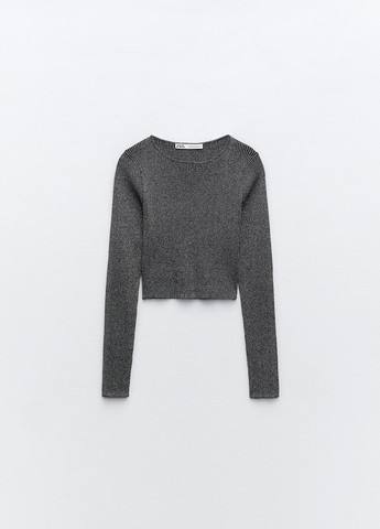 Срібний демісезонний светр Zara