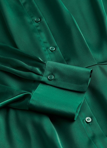 Темно-зеленое кэжуал платье H&M с рисунком