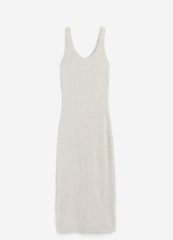 Светло-серое кэжуал платье H&M однотонное