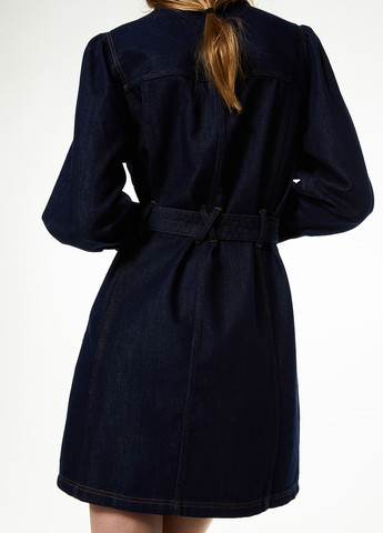 Темно-синя джинсова сукня H&M однотонна