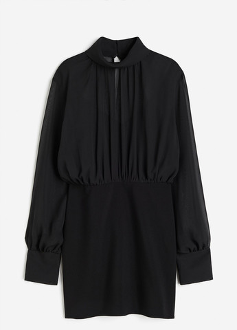 Чорна святковий сукня H&M однотонна