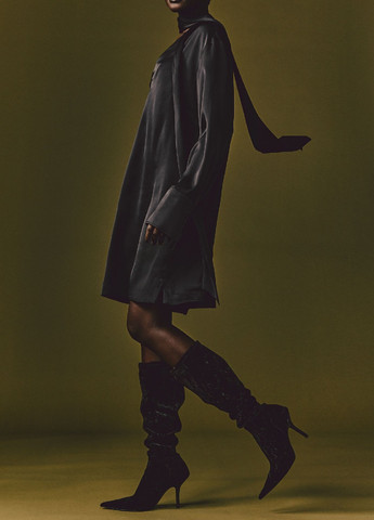 Черное праздничный платье H&M однотонное