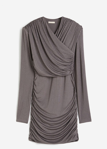 Сіро-бежева святковий сукня H&M однотонна