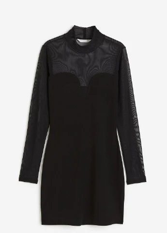 Черное праздничный платье H&M однотонное