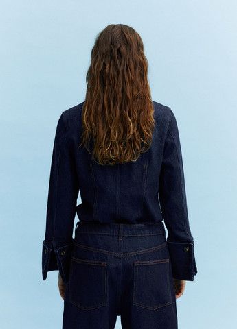 Темно-синяя демисезонная блузка H&M