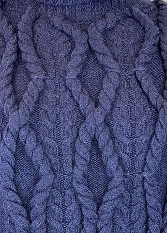 Темно-синій зимовий светр пуловер Burberry