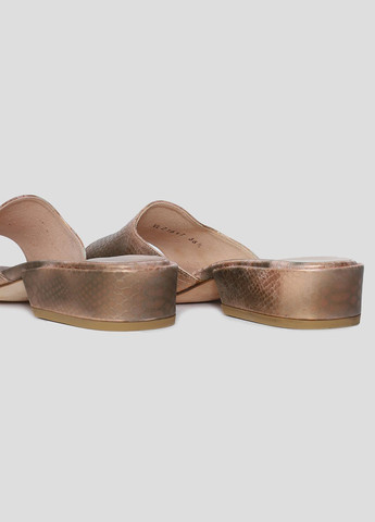Золотые золотистые кожаные шлепанцы Stuart Weitzman