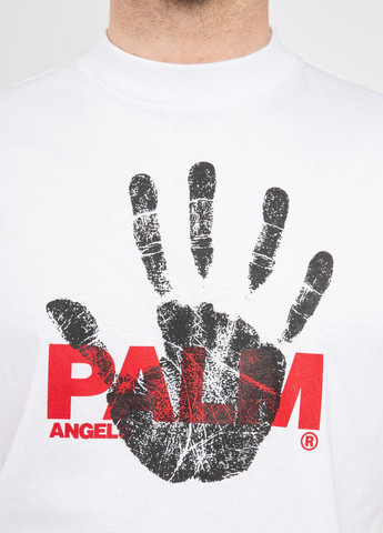 Белая белая футболка с принтом Palm Angels