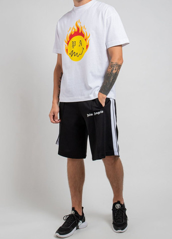 Белая белая футболка с принтом Palm Angels