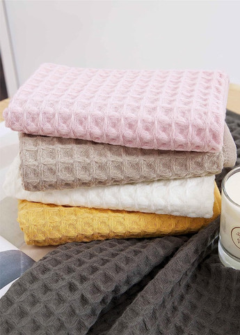 Lovely Svi набор вафельных полотенец 3 в 1: 70 на 140 см, 2 шт - 34 на 72 см - для ванной, отелей, spa, саун - розовый розовый производство - Китай