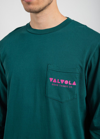 Зеленый демисезонный кэжуал лонгслив Valvola