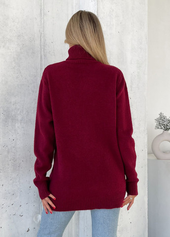 Бордовый зимний свитера ISSA PLUS WN20-574