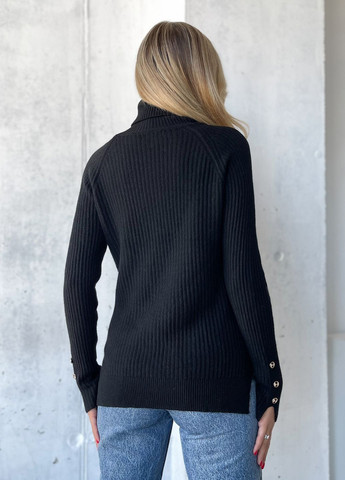 Черный зимний свитера ISSA PLUS WN20-577