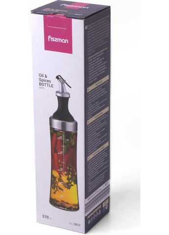 Скляна пляшка для олії/оцту, кришка з дозатором Fissman (268459162)
