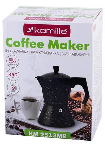 Кофеварка гейзерная Andel Black на 9 чашек Kamille (268459946)