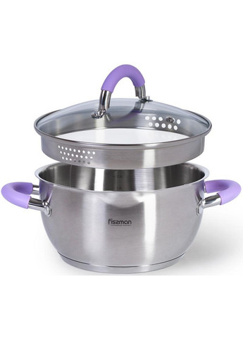 Кастрюля Annette из нержавеющей стали с крышкой-дуршлагом Fissman (268457183)