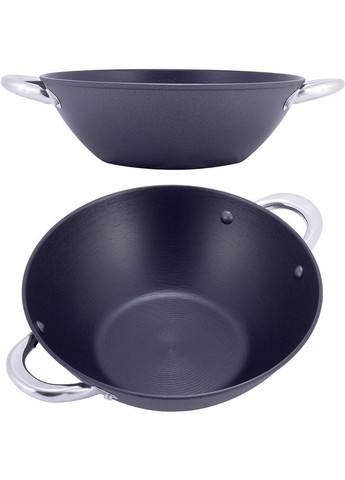 Казан чавунний "Wok", з антипригарним покриттям та аромо-кришкою Kamille (268459037)